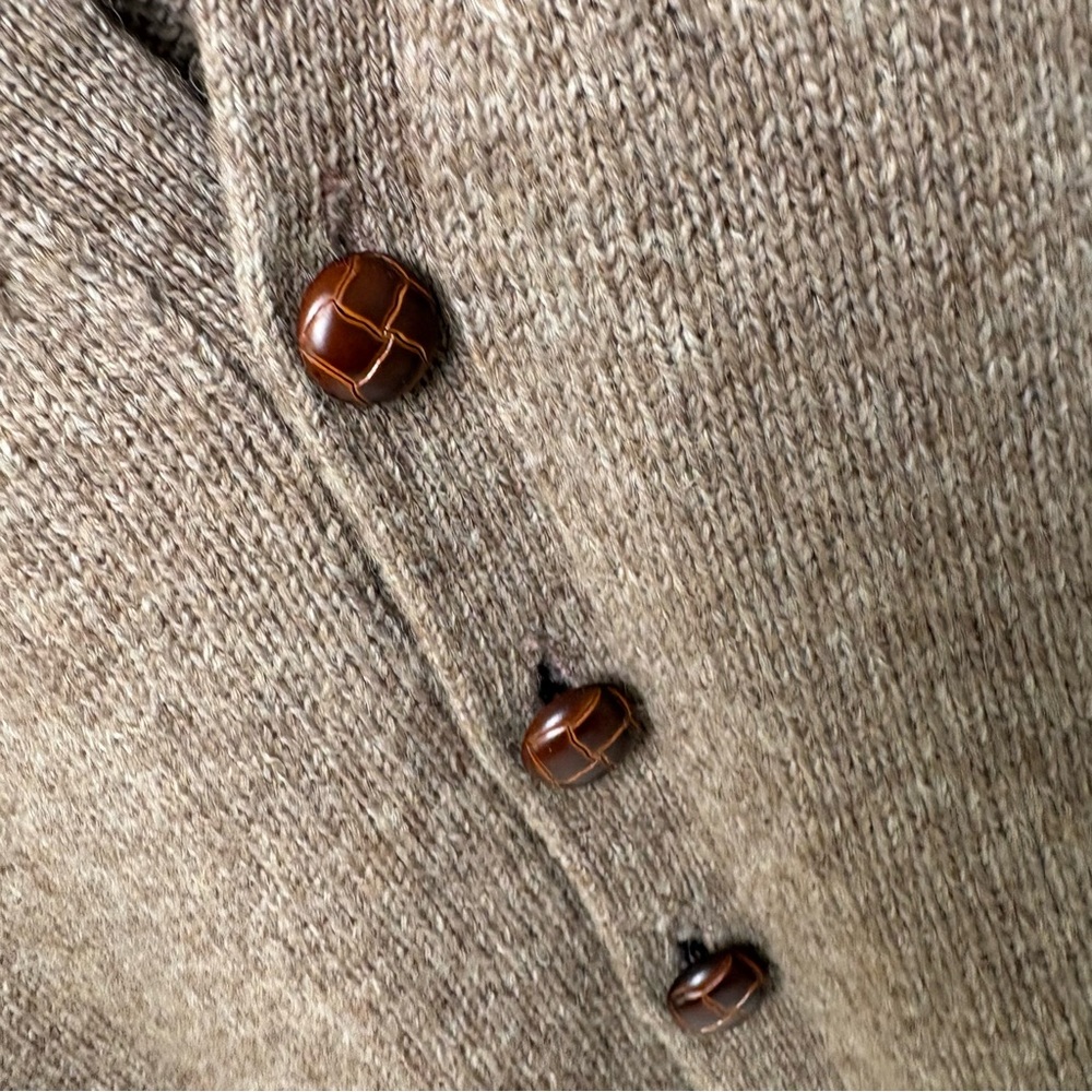 Vintage Eclectic Grandpa Wool Blend Cardigan Vest L - Picture 3 of 11